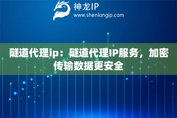 隧道代理ip：隧道代理IP服务，加密传输数据更安全