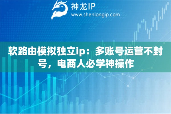 软路由模拟独立ip：多账号运营不封号，电商人必学神操作