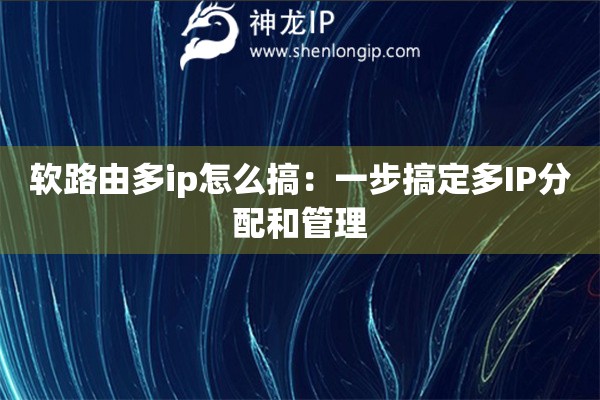 软路由多ip怎么搞：一步搞定多IP分配和管理