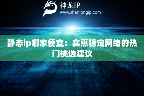 静态ip哪家便宜：实惠稳定网络的热门挑选建议