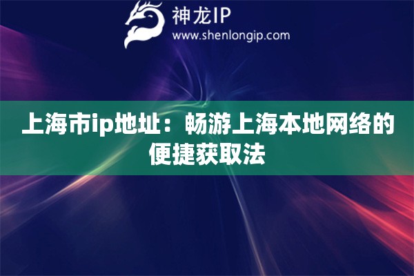 上海市ip地址：畅游上海本地网络的便捷获取法