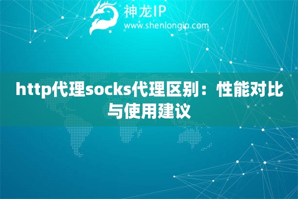 http代理socks代理区别：性能对比与使用建议