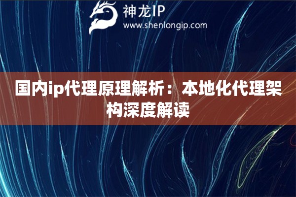 国内ip代理原理解析：本地化代理架构深度解读