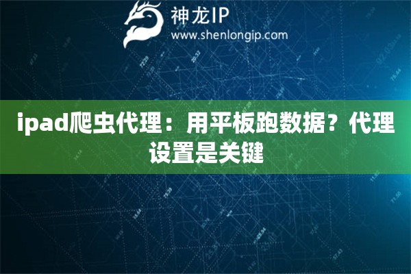ipad爬虫代理：用平板跑数据？代理设置是关键