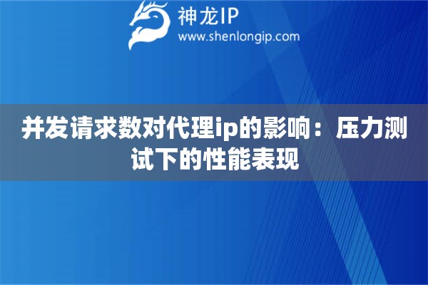 并发请求数对代理ip的影响：压力测试下的性能表现