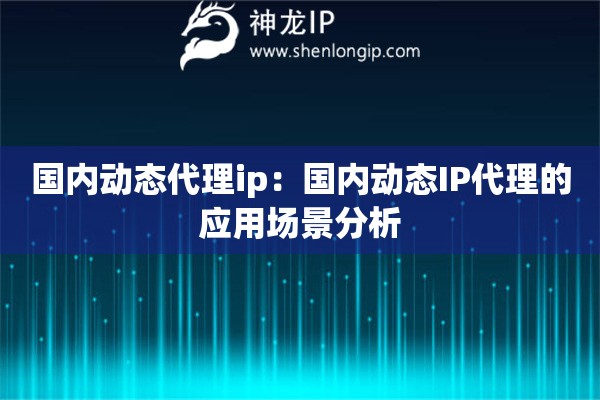 国内动态代理ip:国内动态IP代理的应用场景分析 国内动态代理ip:国内动态IP代理的应用场景分析