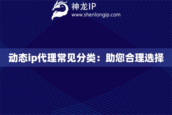 动态ip代理常见分类：助您合理选择