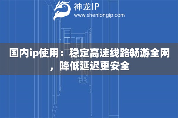 国内ip使用:稳定高速线路畅游全网,降低延迟更安全 国内ip使用:稳定高速线路畅游全网,降低延迟更安全