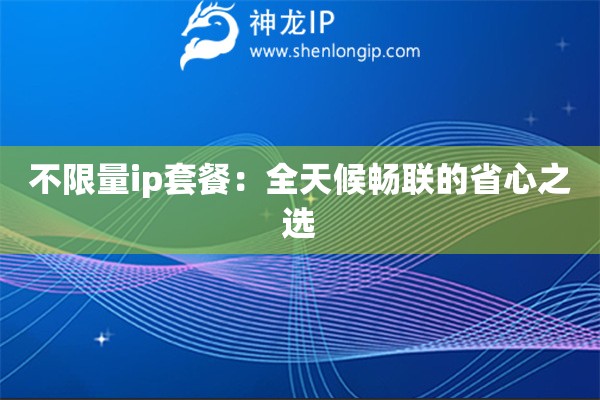 不限量ip套餐：全天候畅联的省心之选