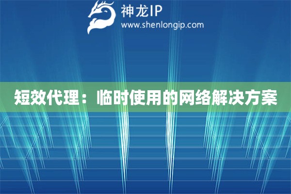 短效代理：临时使用的网络解决方案