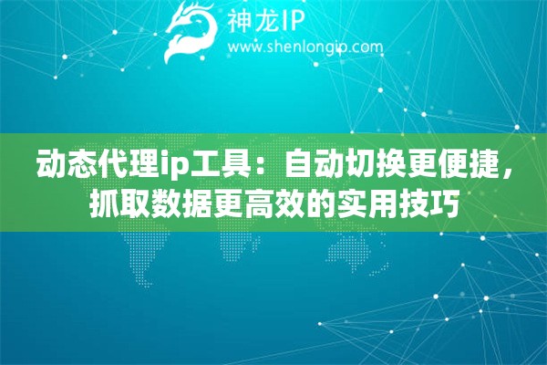 动态代理ip工具：自动切换更便捷，抓取数据更高效的实用技巧