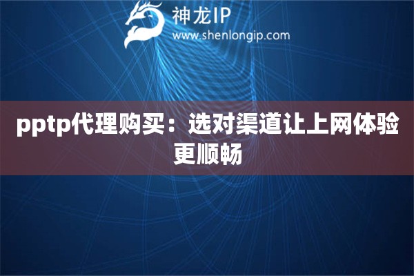 pptp代理购买：选对渠道让上网体验更顺畅