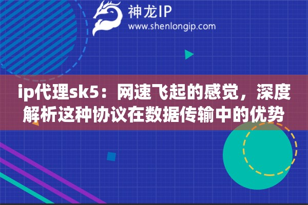 ip代理sk5：网速飞起的感觉，深度解析这种协议在数据传输中的优势