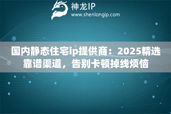 国内静态住宅ip提供商：2025精选靠谱渠道，告别卡顿掉线烦恼