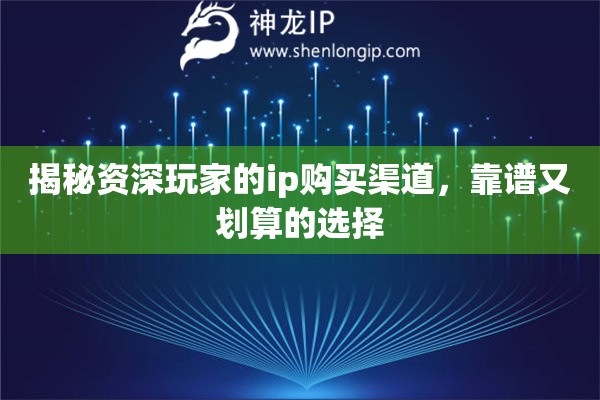 揭秘资深玩家的ip购买渠道，靠谱又划算的选择