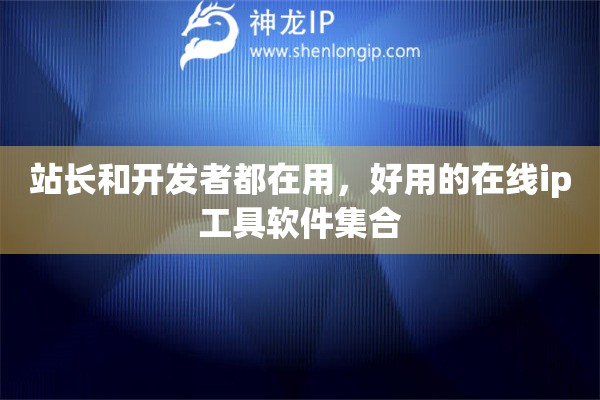 站长和开发者都在用，好用的在线ip工具软件集合