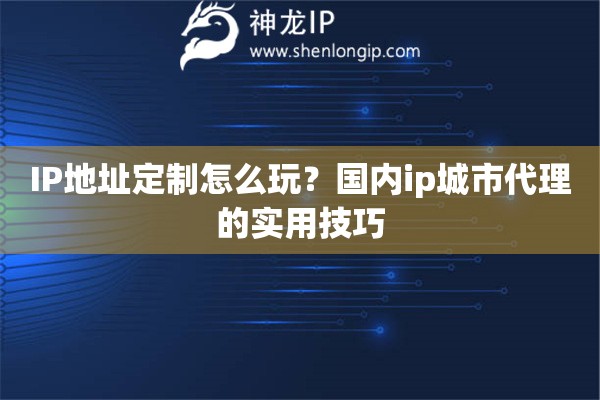 IP地址定制怎么玩？国内ip城市代理的实用技巧