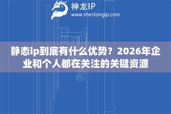 静态ip到底有什么优势？2026年企业和个人都在关注的关键资源