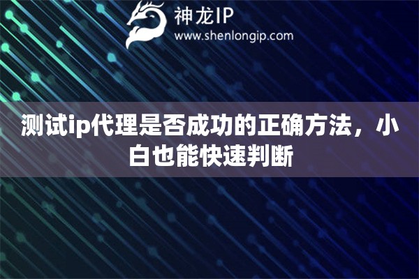 测试ip代理是否成功的正确方法，小白也能快速判断