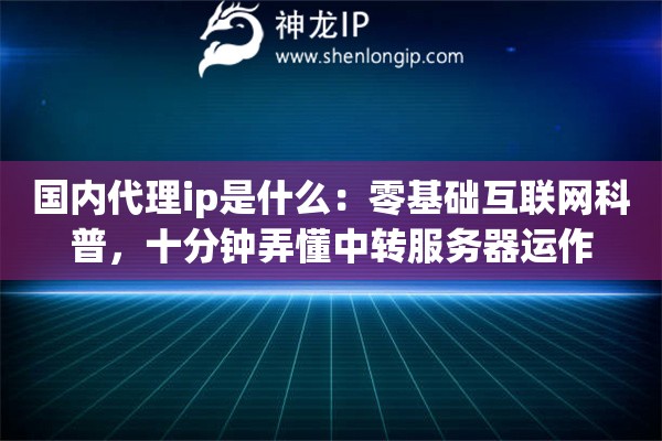 国内代理ip是什么：零基础互联网科普，十分钟弄懂中转服务器运作