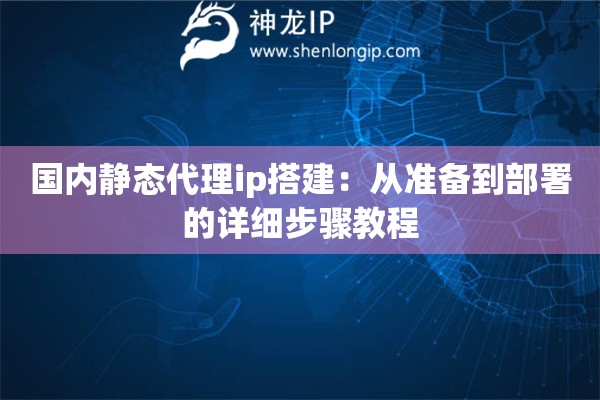 国内静态代理ip搭建：从准备到部署的详细步骤教程