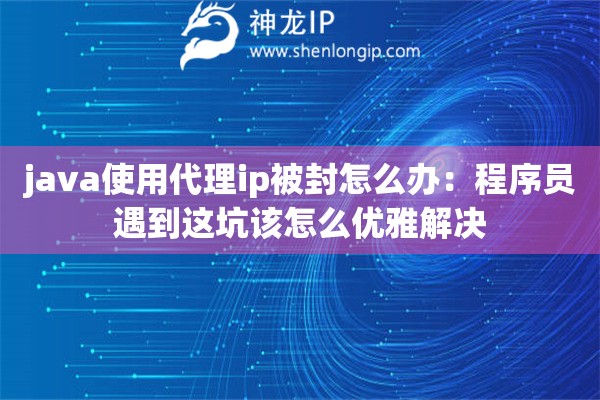 java使用代理ip被封怎么办：程序员遇到这坑该怎么优雅解决