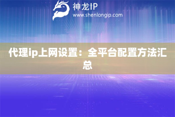 代理ip上网设置：全平台配置方法汇总