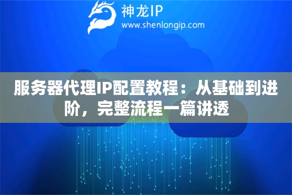 服务器代理IP配置教程：从基础到进阶，完整流程一篇讲透