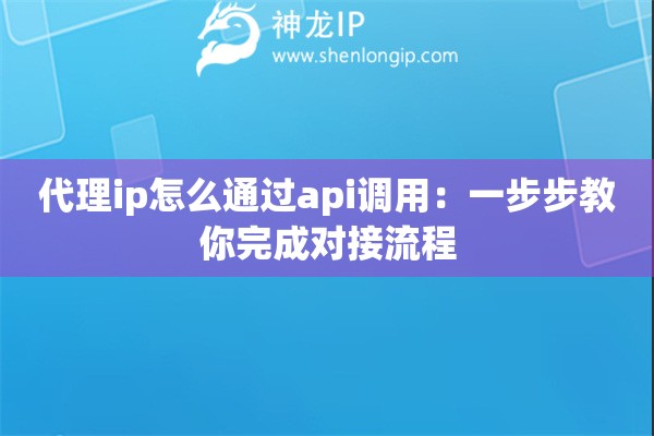 代理ip怎么通过api调用:一步步教你完成对接流程 代理ip怎么通过api调用:一步步教你完成对接流程