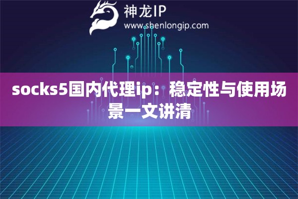 socks5国内代理ip:稳定性与使用场景一文讲清 socks5国内代理ip:稳定性与使用场景一文讲清