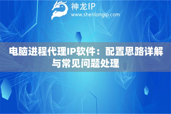 电脑进程代理IP软件：配置思路详解与常见问题处理