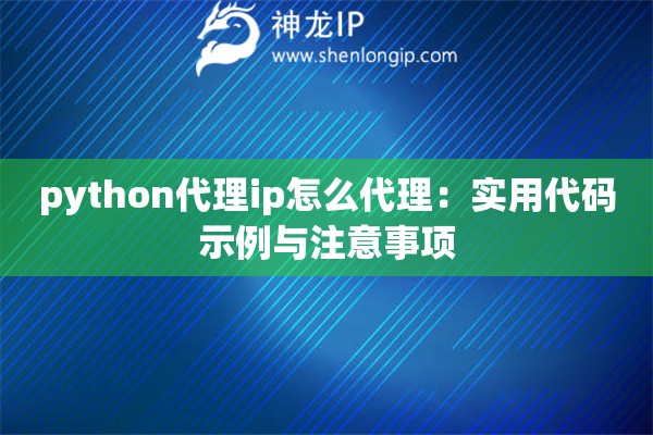 python代理ip怎么代理：实用代码示例与注意事项