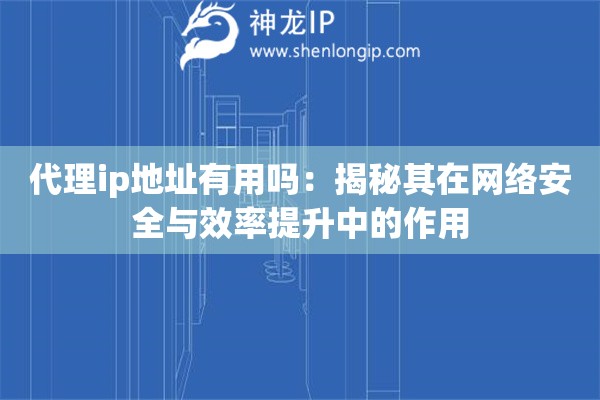 代理ip地址有用吗：揭秘其在网络安全与效率提升中的作用