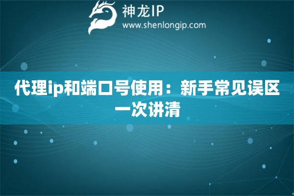 代理ip和端口号使用：新手常见误区一次讲清