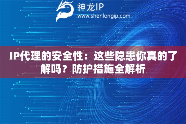 IP代理的安全性：这些隐患你真的了解吗？防护措施全解析