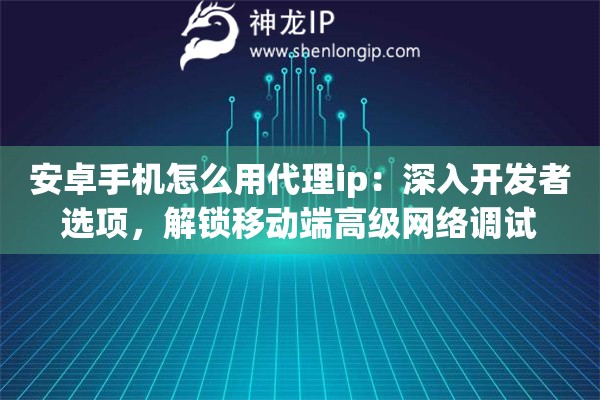 安卓手机怎么用代理ip：深入开发者选项，解锁移动端高级网络调试