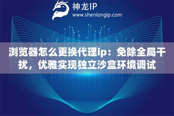 浏览器怎么更换代理ip：免除全局干扰，优雅实现独立沙盒环境调试