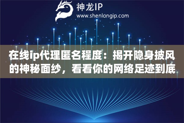 在线ip代理匿名程度：揭开隐身披风的神秘面纱，看看你的网络足迹到底藏得有多深