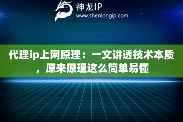 代理ip上网原理：一文讲透技术本质，原来原理这么简单易懂