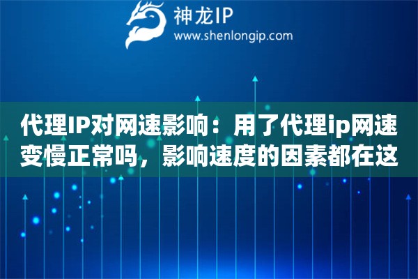 代理IP对网速影响：用了代理ip网速变慢正常吗，影响速度的因素都在这