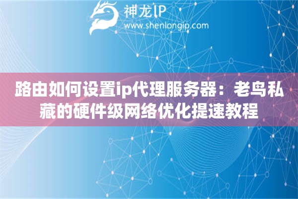 路由如何设置ip代理服务器:老鸟私藏的硬件级网络优化提速教程 路由如何设置ip代理服务器:老鸟私藏的硬件级网络优化提速教程