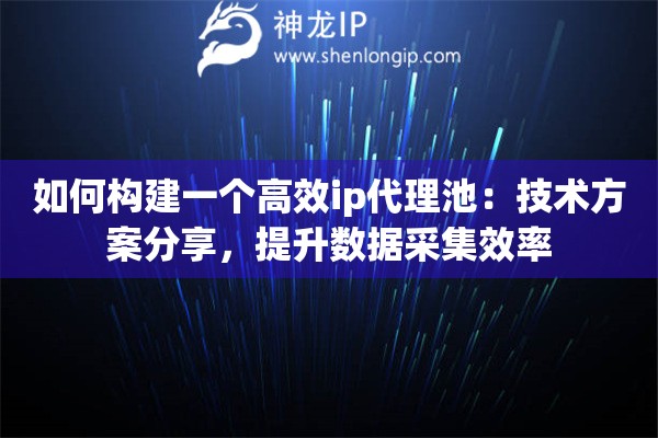 如何构建一个高效ip代理池：技术方案分享，提升数据采集效率
