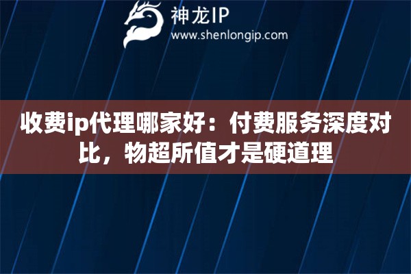 收费ip代理哪家好：付费服务深度对比，物超所值才是硬道理
