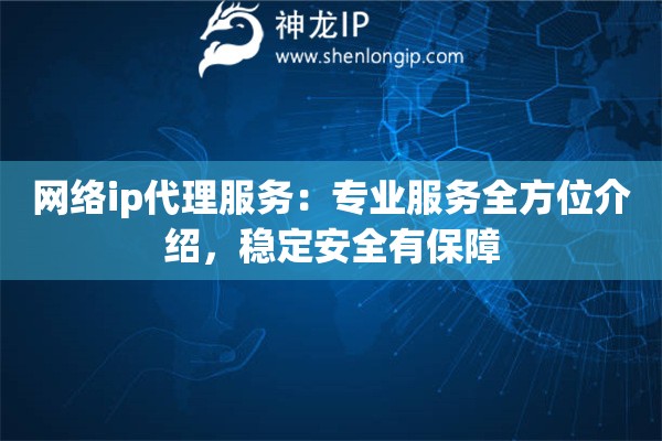 网络ip代理服务：专业服务全方位介绍，稳定安全有保障