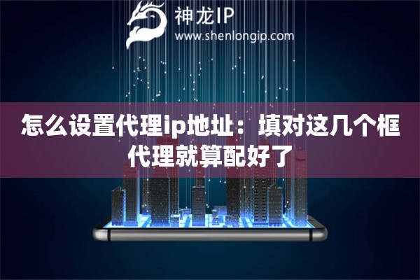怎么设置代理ip地址：填对这几个框代理就算配好了