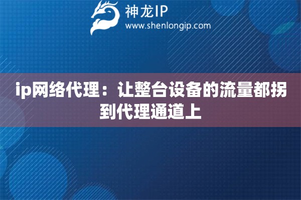 ip网络代理：让整台设备的流量都拐到代理通道上