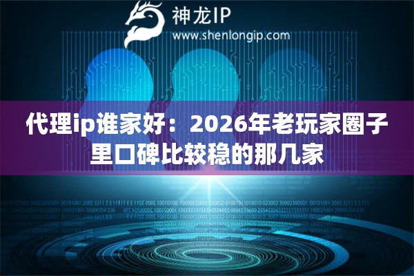 代理ip谁家好：2026年老玩家圈子里口碑比较稳的那几家