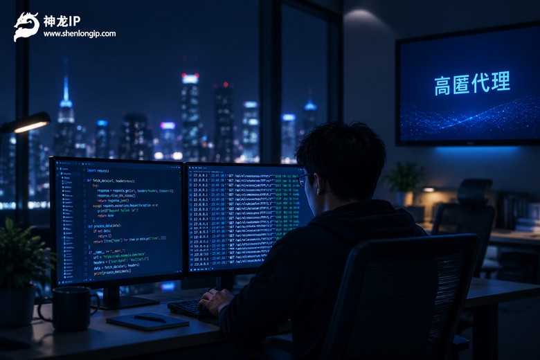 深夜程序员桌面上的高匿代理代码与请求日志