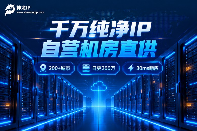 神龙IP千万纯净IP自营机房直供品牌信息图