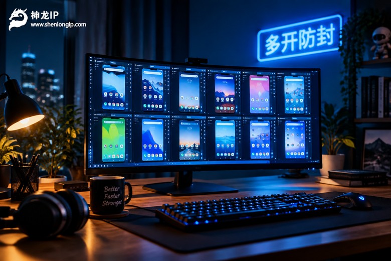 雷电模拟器多开挂机与IP代理防封场景
